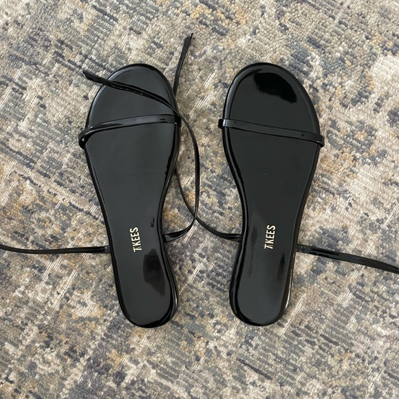 Tkees Strappy Patent Sandal - Picture 1 of 4